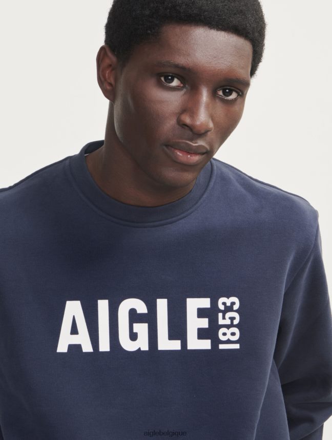 Aigle vêtements sweat-shirt ras du cou imprimé brossé Empire Hommes HV42L226