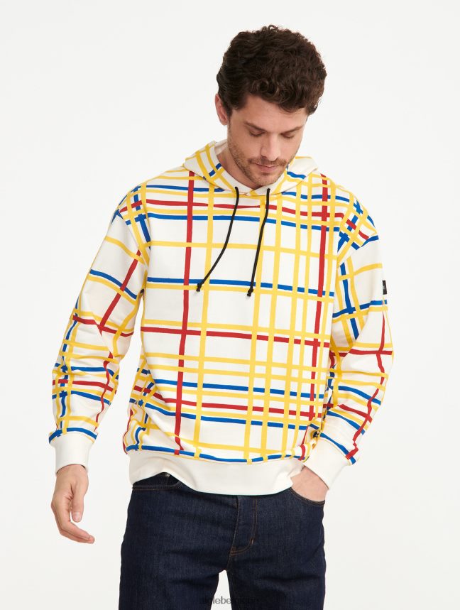 Aigle x Centre Pompidou vêtements sweat à capuche brossé Mondrian Hommes HV42L2144