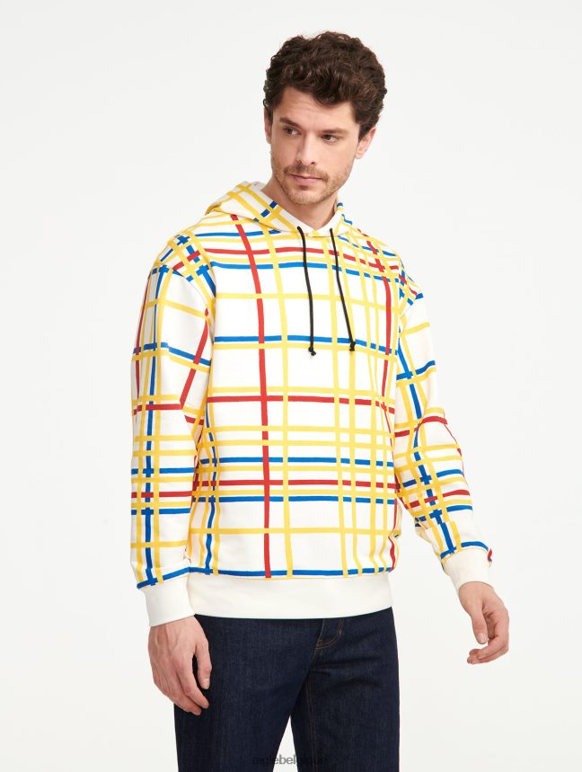 Aigle x Centre Pompidou vêtements sweat à capuche brossé Mondrian Hommes HV42L2144