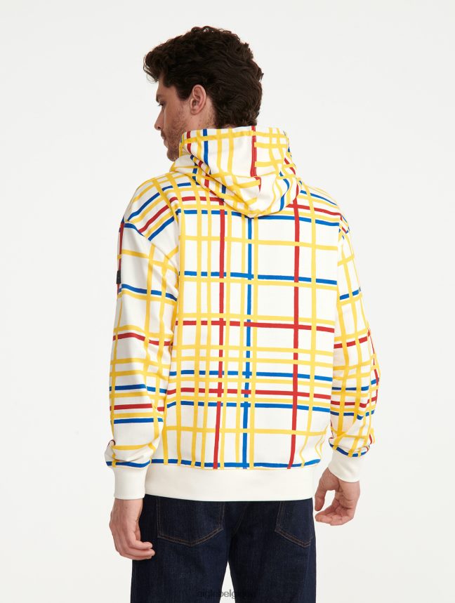 Aigle x Centre Pompidou vêtements sweat à capuche brossé Mondrian Hommes HV42L2144