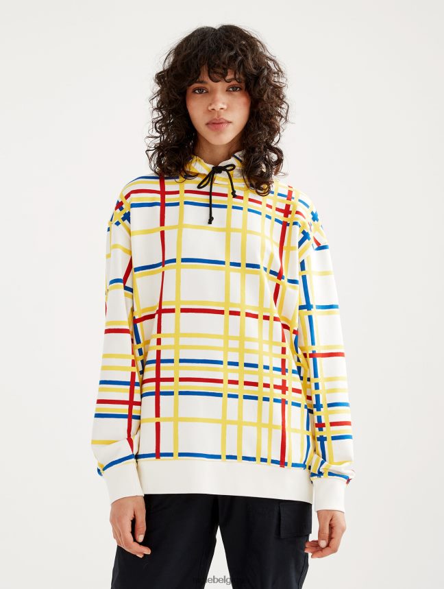Aigle x Centre Pompidou vêtements sweat à capuche brossé Mondrian Hommes HV42L2144