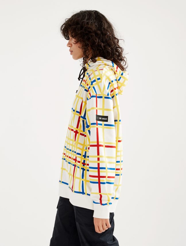 Aigle x Centre Pompidou vêtements sweat à capuche brossé Mondrian Hommes HV42L2144