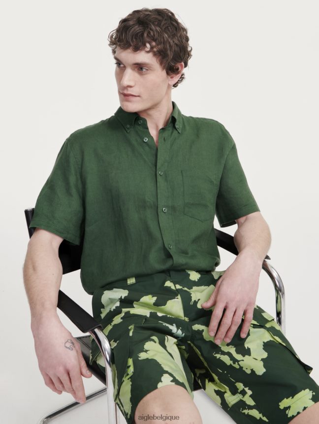 Aigle vêtements short cargo en popeline pr botanique Hommes HV42L253