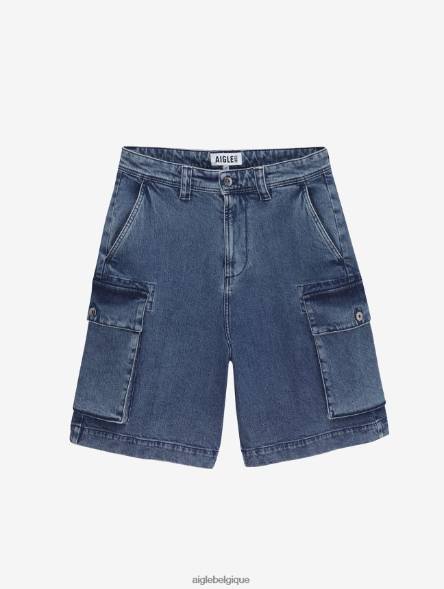 Aigle vêtements short en jean denim légèrement décoloré Hommes HV42L2128